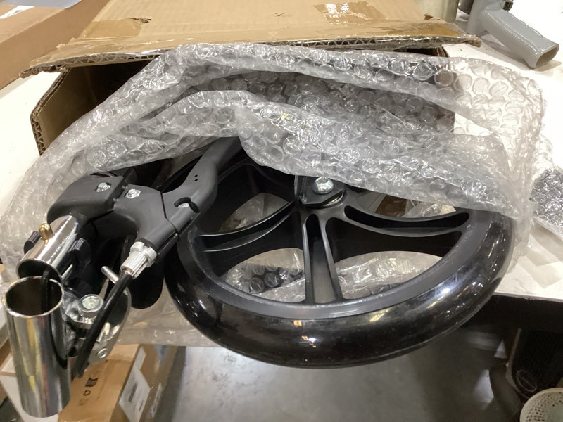Condition photo showing Good Condition for scooters for kids 8-12, teens & adults - lightweight, foldable, 8-inch big wheels, hand brake & bell, 4 adjustable height levels, 240 lbs max load, perfect for school, campus and park rides black
