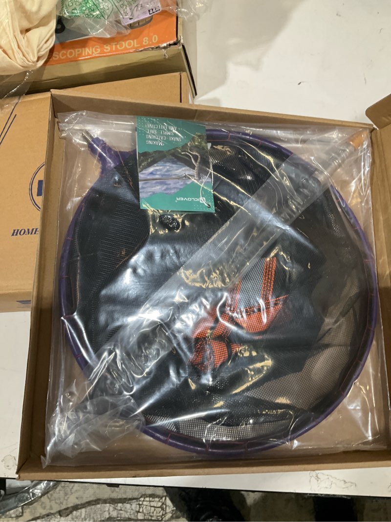Condition photo showing Good Condition for ic iclover snake catcher net, snake catching net & adjust pole & drawstring | snake grabber handling tool?telescopic snake stick extended from 16"-60", rattle snake catching moving and transport picker 60" black