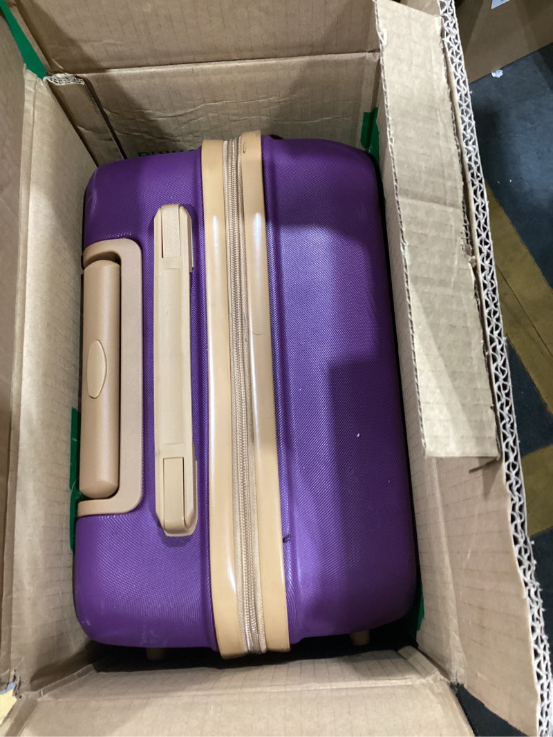 Condition photo showing Good Condition for luggage sets 3 piece,suitcases with wheels,carry on luggage set,abs hard case luggage with tsa lock spinner wheels(3 piece sets,purple(20"/db/tb)) violet