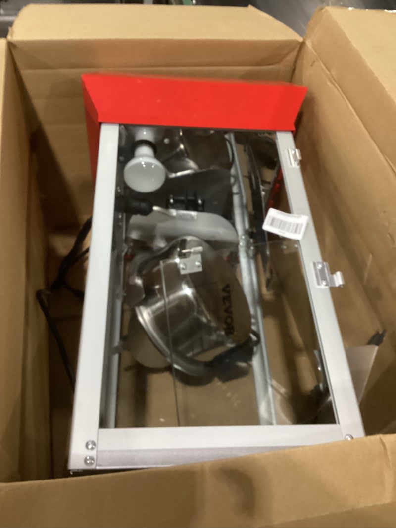 Condition photo showing As Is for VEVOR Commercial Popcorn Machine, 8 Oz Kettle, 850 W Countertop Popcorn Maker for 48 Cups per Batch, Theater Style Popper with 3-Switch Control Steel Frame Tempered Glass Doors 2 Scoops 2 Spoons, Red 8OZ Tabletop Red