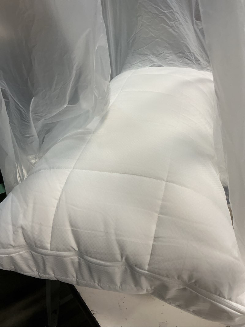 Condition photo showing New/Like New for nuzzle adjustable pillow for side sleepers, luxury king size bed pillow hotel collection - best adjust height soft firm pillow for back, stomach or side sleepers king size (set of 1) white