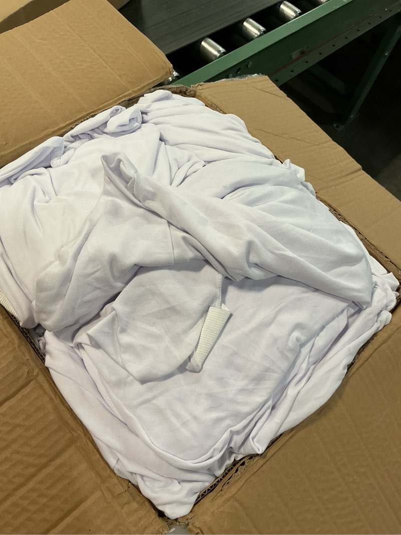 Condition photo showing As Is for VEVOR 50 Pcs White Chair Covers Polyester Spandex Chair Cover Stretch Slipcovers for Wedding Party Dining Banquet Flat-Front Chair Covers 50PCS White-a