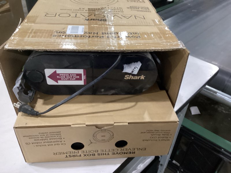 Condition photo showing As Is for Not Tested ***Shark Navigator Robot Vacuum with SmartPath Navigation and Self-Cleaning Brushroll, Powerful Suction, Pet Hair Pickup, Anti-Hair Wrap, for Carpets & Hard Floors, Steel Grey, RV2110 SmartPath Navigator(Grey)