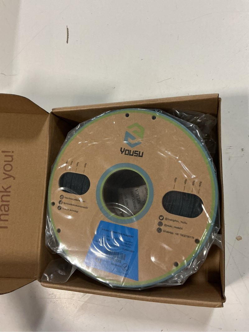 Condition photo showing New/Like New for yousu 3d printer filament, glow in the dark pla filament 1.75mm, black filament with glow in the dark blue starry sky 1kg(2.2lbs) e2-glow blue starry e-galaxy pla