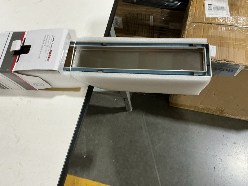 Condition photo showing New/Like New for neodrain 36-inch linear shower drain with tile insert grate,brushed 304 stainless steel rectangle shower floor drain, linear drain with leveling feet, hair strainer brushed 36 in