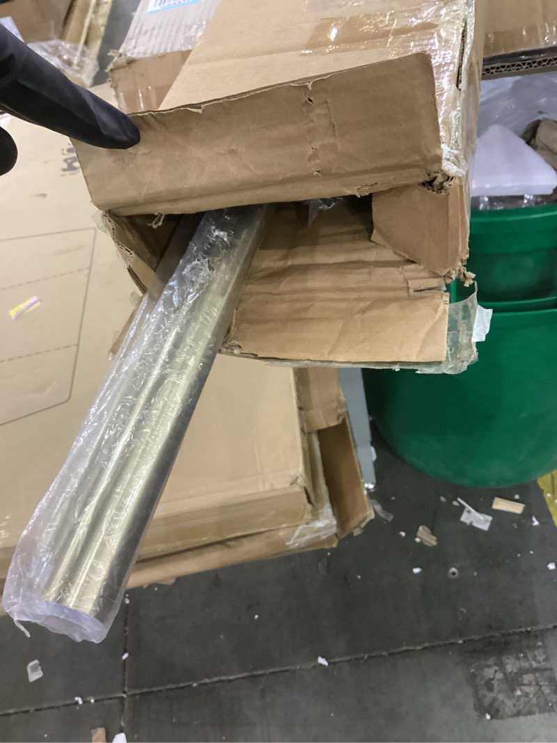 Condition photo showing Good Condition for Double Curtain Rod for Windows 84 to 134 Inch,Adjustable Antique Bronze Wrap Around Curtain Rod with Aluminum Double-deck Finials and Brackets,1"Front and 5/8" Back Blackout Curtain Rod 84-134" Antique Bronze