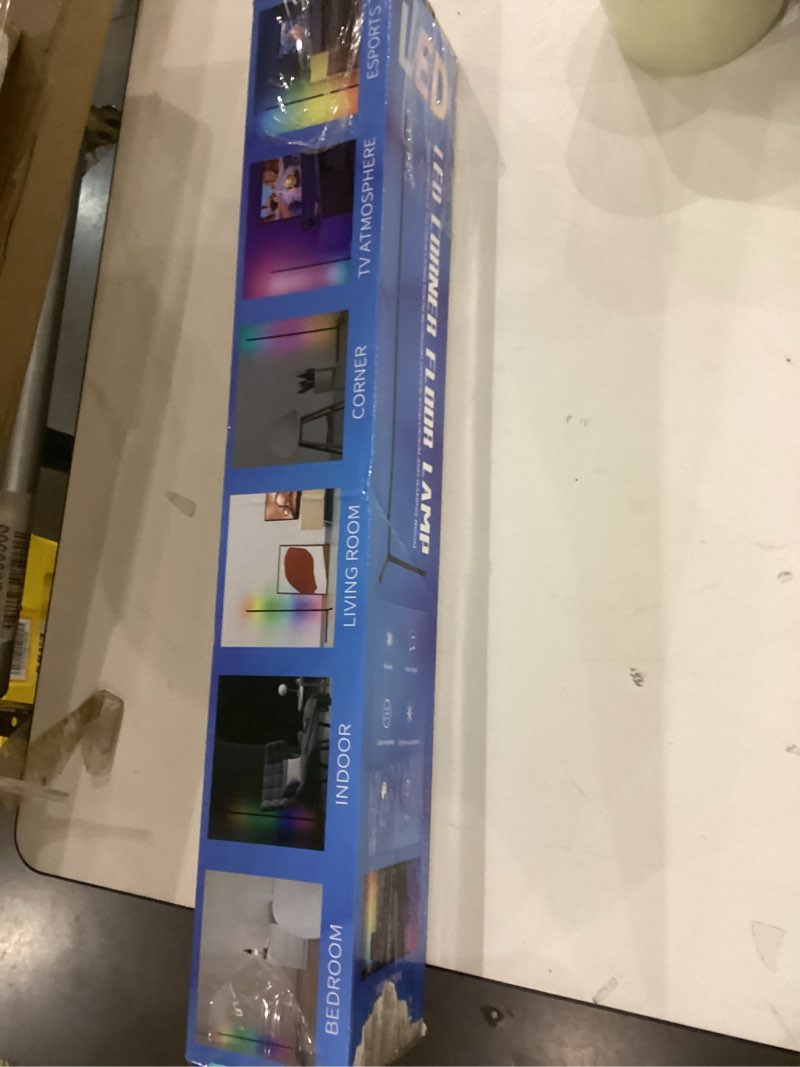 Condition photo showing New/Like New for LED Corner Lamp, RGB Ambience Lighting Works with APP Control,16 Million DIY Colors Mode Standing Light with Remote, Music Sync & Timer, Smart lamp for Party Bar Gaming Living Room