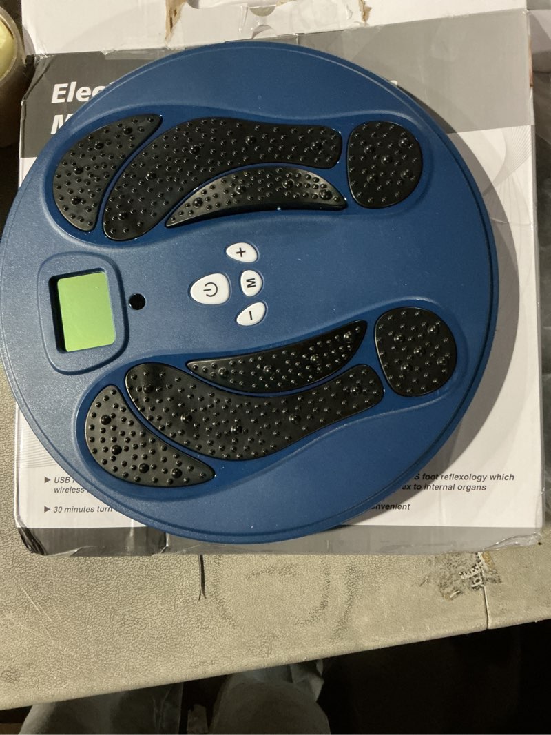 Condition photo showing Good Condition for fda cleared - electronic muscle stimulator for neuropathy foot leg massage, ems foot massager for pain relief & muscle relaxation, ems/tens feet stimulator for circulation, for dad mum elder gifts dark blue