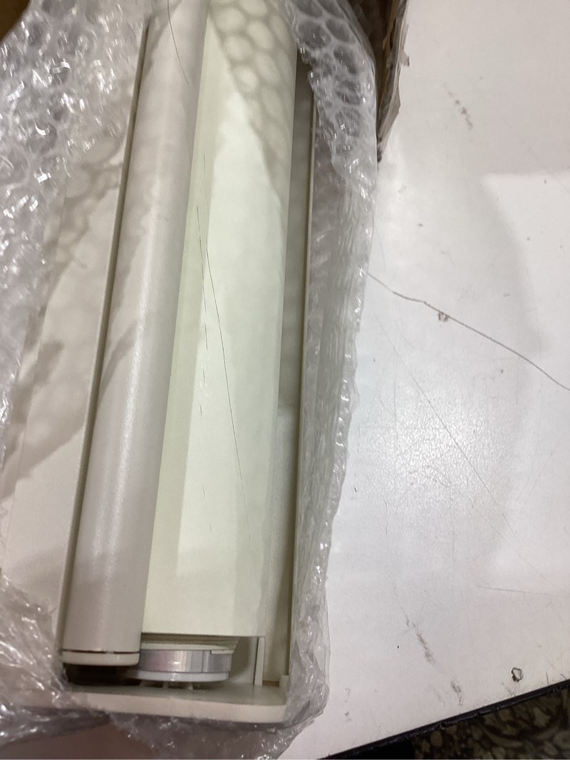 Condition photo showing As Is for 100% blackout roller shades cordless blinds for indoor windows,free-stop window shades pull down,thermal insulated fabric uv protection,blackout window guard blinds for home,office,ivory,34" w x 72" h ivory 34"w x 72"h