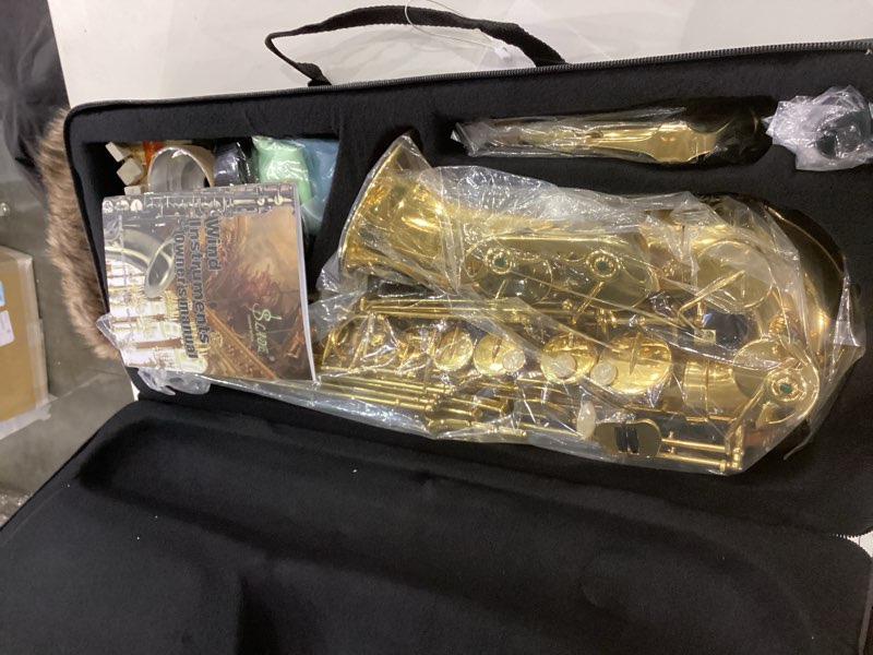 Condition photo showing As Is for SLADE Alto Saxophone Eb Alto Saxophone for Beginner Students, Gold, WSS948