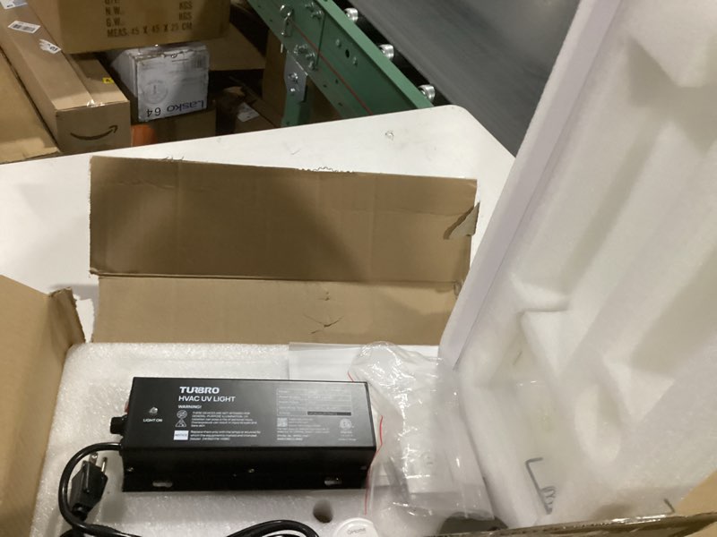 Condition photo showing Good Condition for TURBRO 36W UV Sanitizer Lamp with Smart Plug, ETL&CARB Listed, Ozone Free Ultraviolet Light with Timer Outlet, Air Purifier for HVAC Units and Ducted Systems, WiFi Control, Direct Plug-In 120V, UV36PW 36w, With Smart Plug