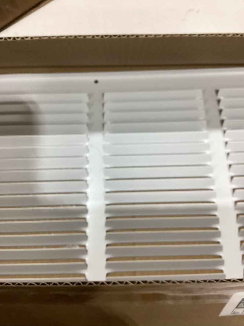 Condition photo showing New/Like New for VOISEN Return Air Grille,Fits 30x8 Duct Opening,Steel Return Vent Cover, White Vent Cover Grill for Sidewall and Ceiling,HAVC Cold Air Return Vent Cover,Overall Size:31.8"W X 9.8"H 30"x8"