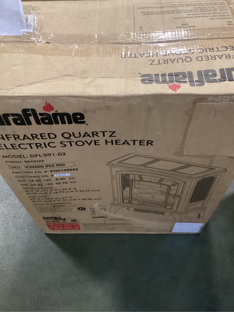 Condition photo showing New/Like New for duraflame Infrared Quartz Electric Stove Heater - DFI-591-02 - Bronze