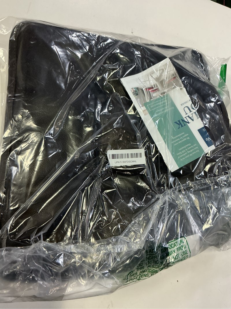 Condition photo showing Good Condition for Klear Vu Omega Non-Slip Chair Cushions, Assembled in USA, U-Shaped Skid-Proof Seat Pads for Dining Room, Kitchen, Office, 15"x16", 2 Pack, Leather Dark Brown Leather Dark Brown 2 Pack