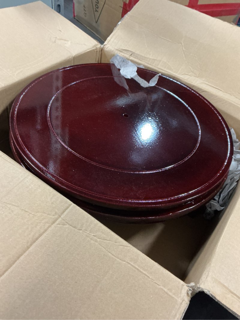 Condition photo showing As Is for Wooden Planter Stand Indoor Chinese Vase Fishbowl Display Stands Asian Vase Pot Stands Traditional Stands for Home Indoor Plants Outdoor Decoration(15.75 Inches)