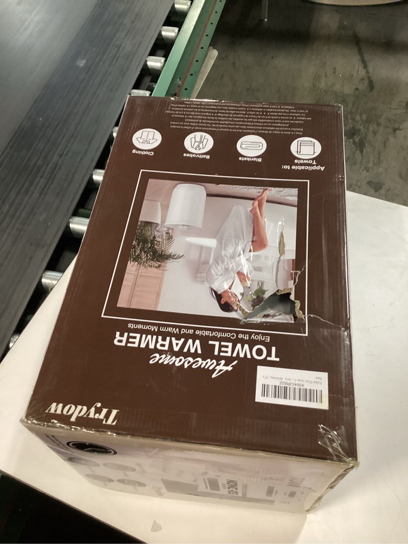 Condition photo showing New/Like New for Ultra Large Capacity Towel Warmer Bucket, Rapid Heating with Timer, One-Button Digital Display Control, Safety Lock, Gifts for Him & Her, Auto Shut-Off, Fits 2 Large, Blankets, Bathrobes, PJ's White