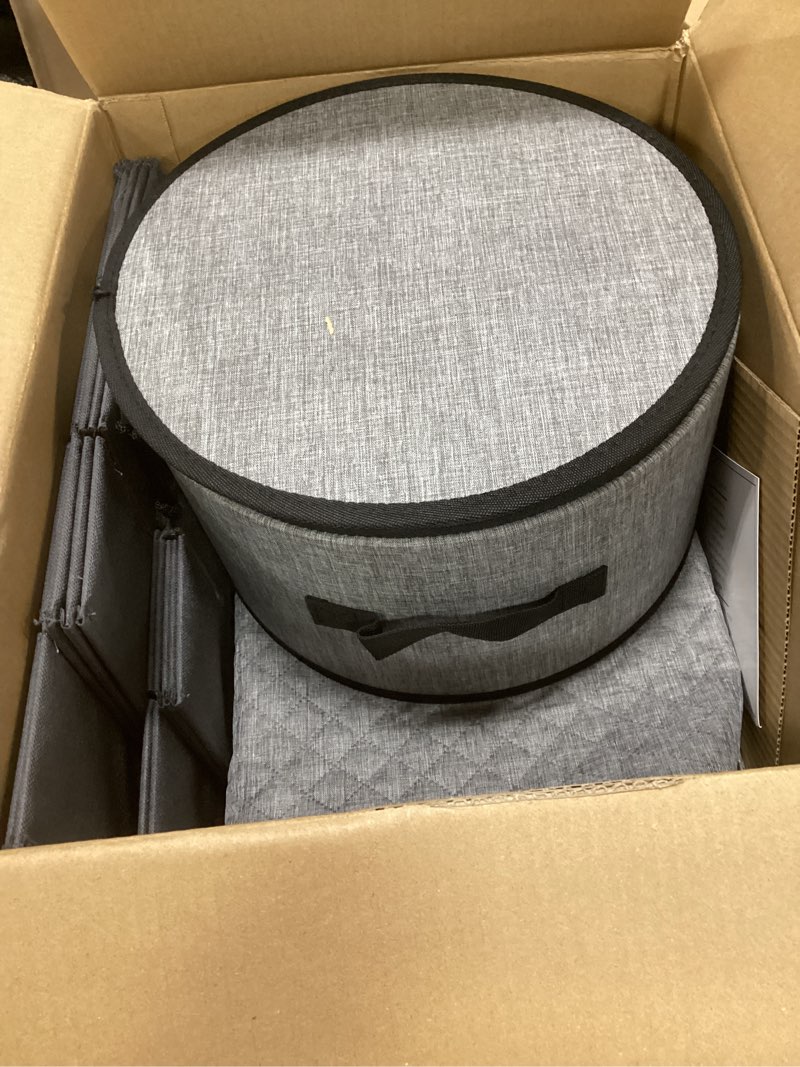 Condition photo showing New/Like New for Fine China Storage Containers Hard Shell – 5 Piece Dish Storage Containers, Quilted and Stackable Mug Storage and Plate Storage Containers, Dish Organizer with Dividers for Moving and Seasonal Storage 5 PC China Storage Set