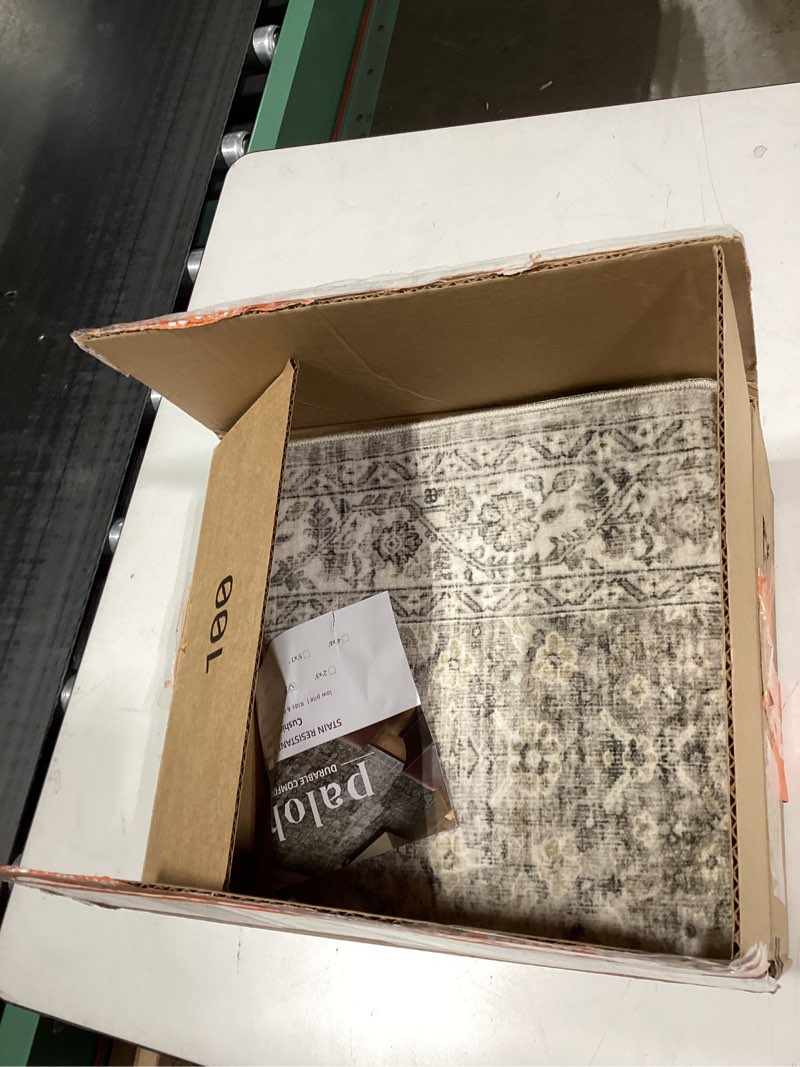Condition photo showing Good Condition for Washable Runners for Hallways Kitchen Rug: 2'x6' Kitchen Runner Stain Resistant Non Slip Low Pile Soft Carpet Runners for Hallways Bedroom Entryway Indoor Beside Bathroom Laundry Room 2' x 6' (Rectangular) Beige White
