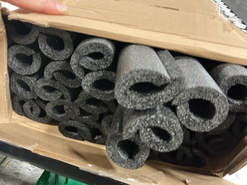 Condition photo showing Good Condition for amylove 36 pcs 3.3 feet foam pipe insulation foam tube insulating water pipe pool swim noodles pre slit heat preservation pipes covers for tubing outdoor winter freeze protection(black,3/4 inch) 3.3 ft x 3/4 inch black 36