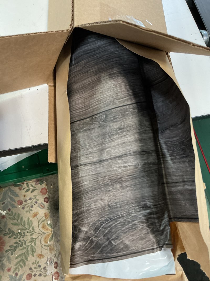 Condition photo showing Good Condition for tempaper ebony wide plank removable peel and stick wallpaper, 20.5 in x 16.5 ft, made in the usa