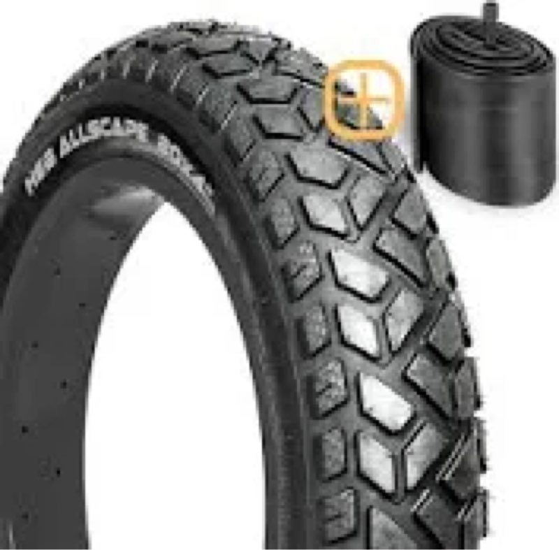 2-Pack 20x4.0 Fat Bike Tires: Hycline 20x4 Inch Folding Replacement Puncture Resistant Ebike Fat Tir