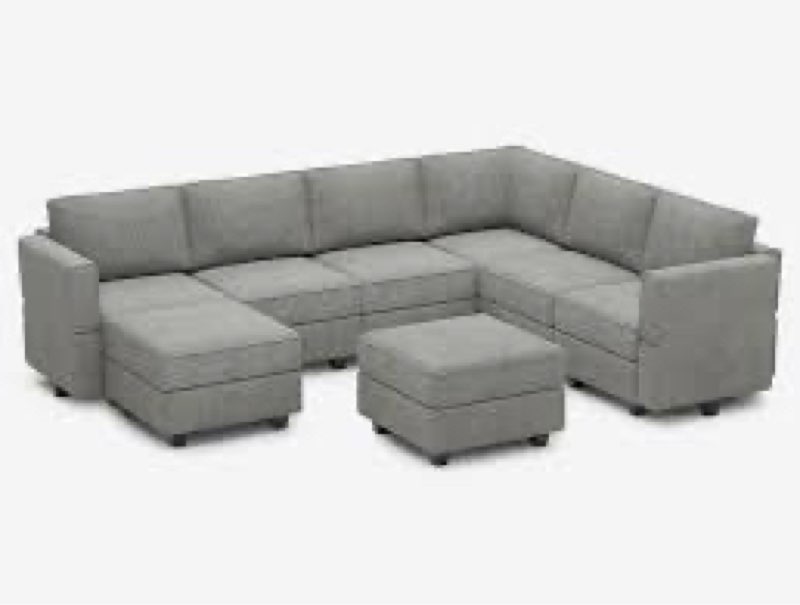 incomplete * only two arm rest* Modular Sectional Sofa with Pull Out Couch Bed Sectional Couch Convertible Sleeper Sofa with Cup Holder