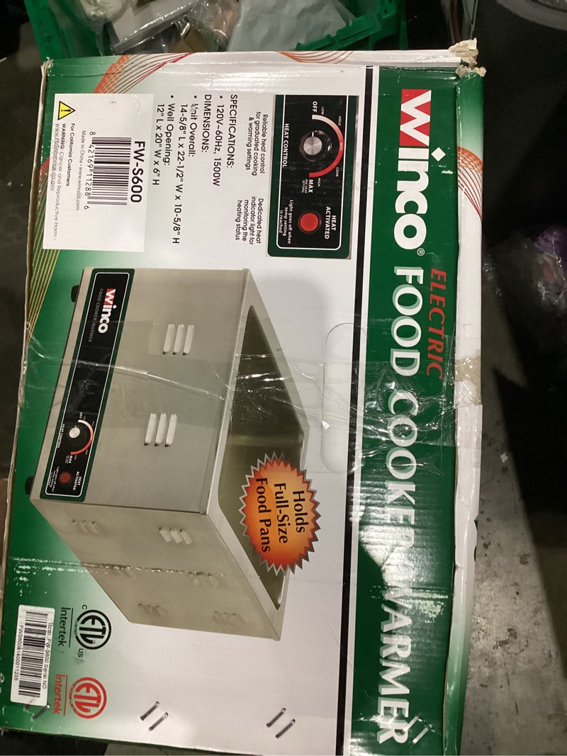 Condition photo showing Good Condition for Winco FW-S600 Electric Food Cooker/Warmer, 1500-watt,Stainless Steel,Medium