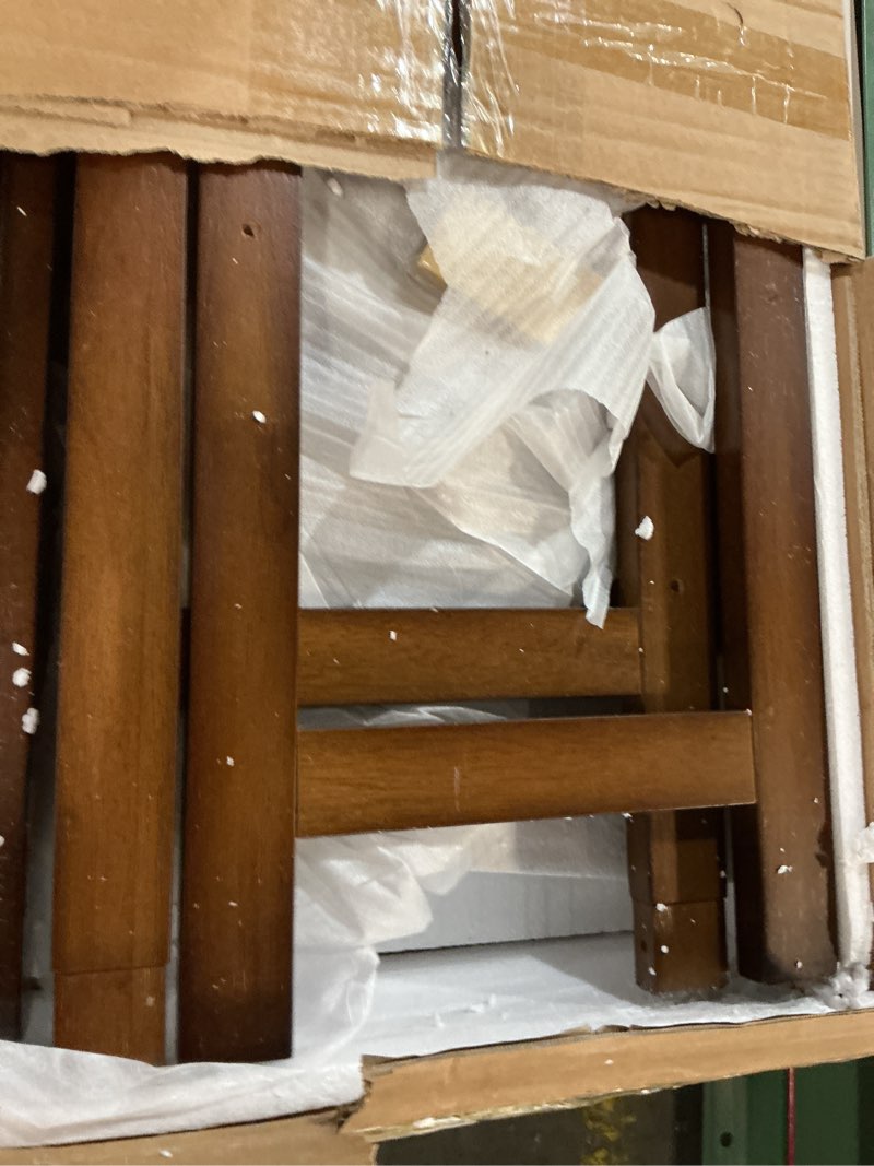 Condition photo showing Good Condition for Solid Wood Clothes Rack with 2 Shelves & 4 Hooks for Hanging Clothes Garment Wallets Hats, Clothing Rack Heavy Duty Coat Rack Freestanding with Storage Hall Tree for Hallway Bedroom Living Room L-25.98"W