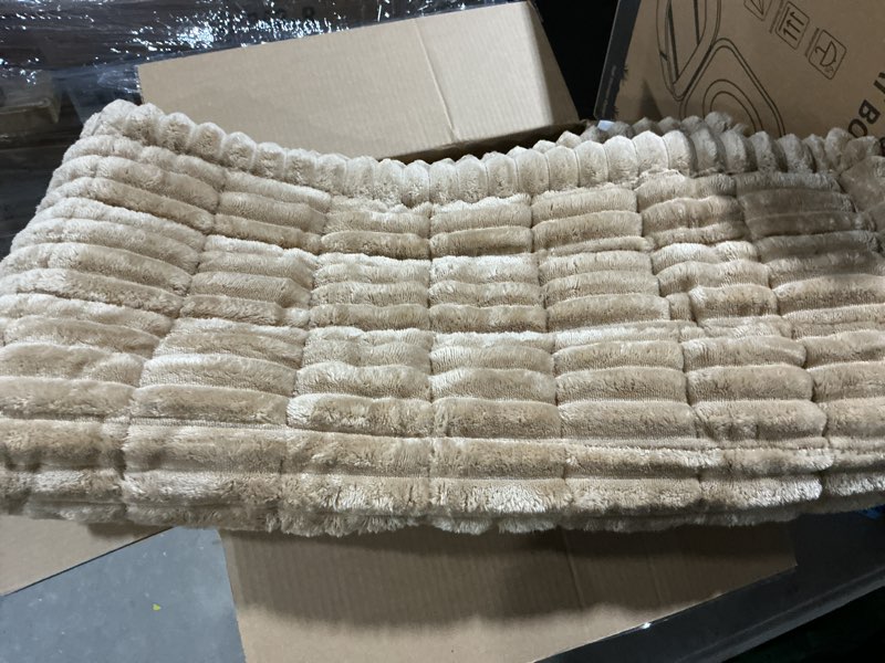Condition photo showing Good Condition for fixwal dog couch cover, waterproof non-slip washable pet friendly mat, couch protector for dogs, soft fuzzy cover for seat & bedside (coffee, 27.6" x 70.9") coffee 27.6" x 70.9"