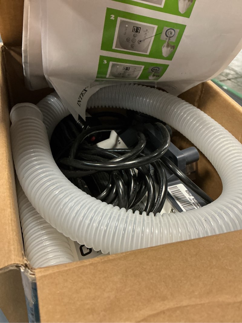 Condition photo showing Good Condition for intex krystal clear saltwater pool chlorine system for above ground pools up to 4,500 gallons, pool cleaner with automatic timer and self cleaning saltwater system max pool size 4,500 gal