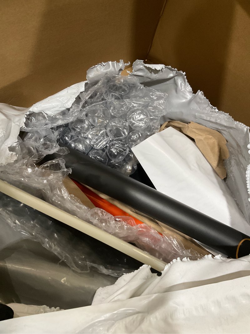 Condition photo showing As Is for VEVOR 24 inch Snow Pusher Shovel with Wheels, Metal Heavy Duty Wheeled Push Snow Shovels for Driveway With Wheels 24 inch