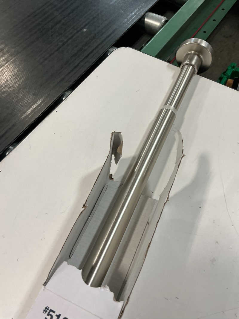 Condition photo showing Good Condition for origin 21 42-in to 72-in brushed nickel tension single straight adjustable shower curtain rod