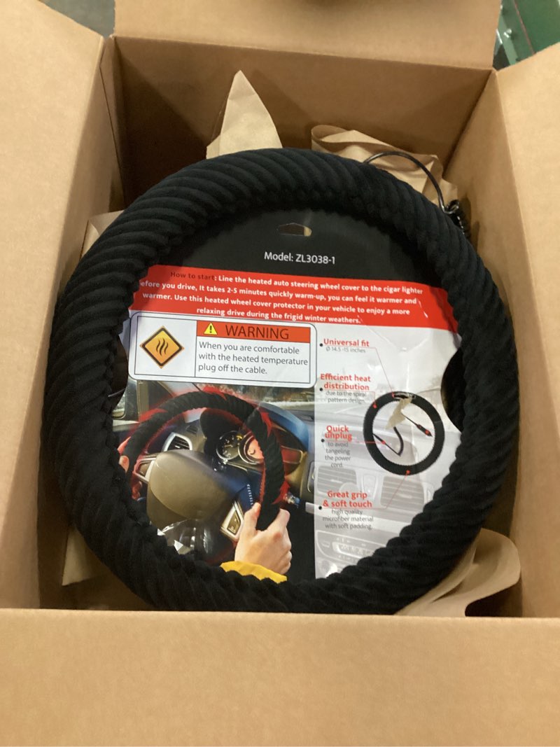 Condition photo showing Good Condition for GripyHeat Heated Steering Wheel Cover | Fast Heat | Non Slip Grip | Universal Fit  