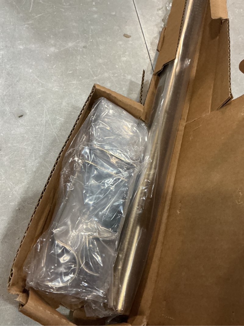 Condition photo showing Good Condition for ivilon drapery window curtain rod - end cap style design 1 inch pole. 28 to 48 inch color warm gold 28 to 48 in.