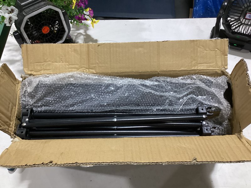 Condition photo showing New/Like New for 2 pack portable camping table foldable, ultralight small folding beach table with carry bag for outdoor travel, beach, camp, picnic, bbq, cooking, festival, boat, home use (black-m) medium-22.1?l