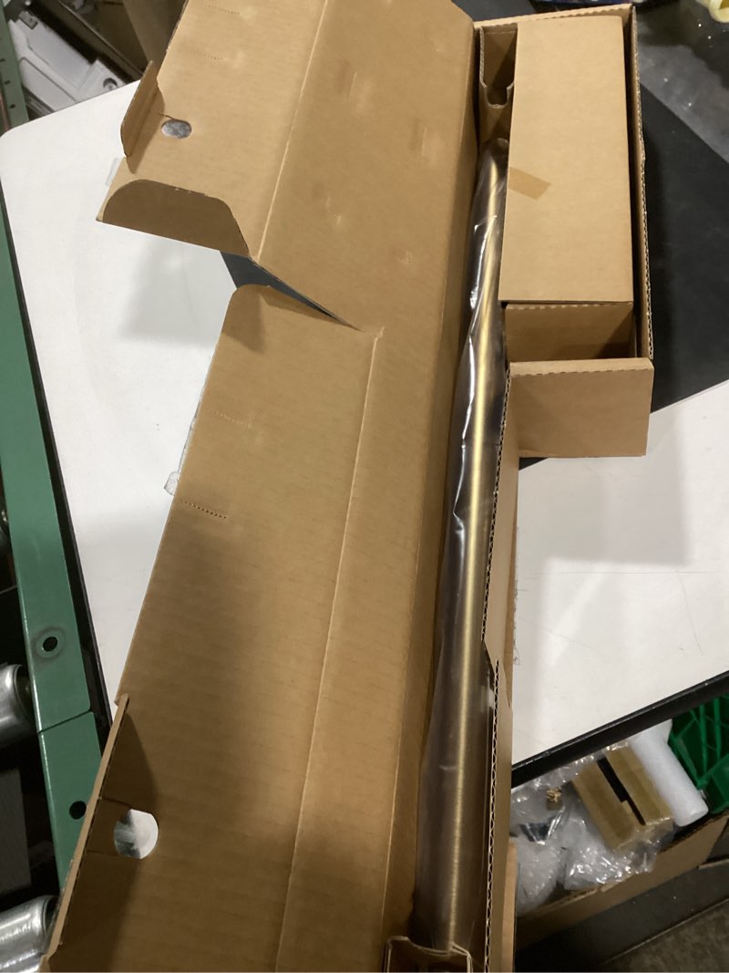 Condition photo showing New/Like New for ivilon drapery treatment window curtain rod - acrylic ball 1 inch pole. 28 to 48 inch. warm gold 28" to 48" warm gold