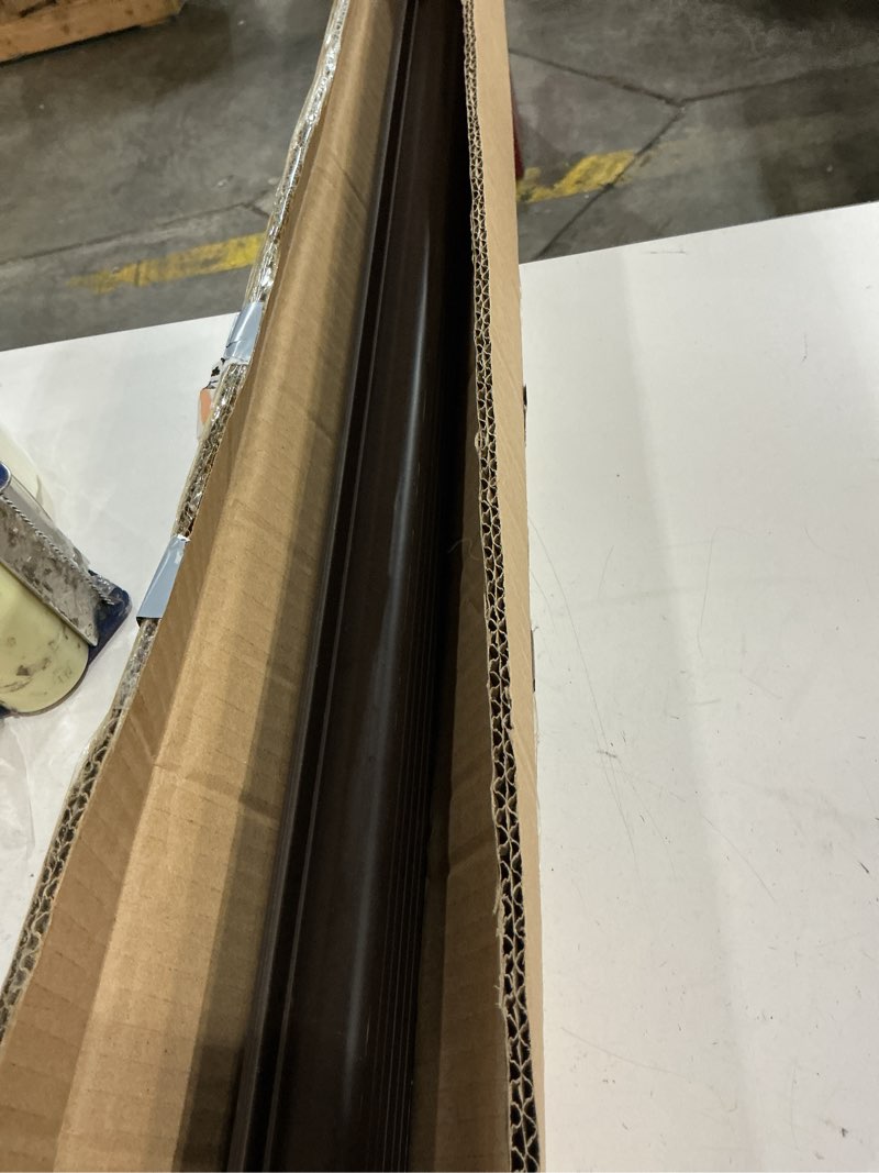 Condition photo showing New/Like New for pangda 2 pcs 36 l fixed vinyl sill cap 1-1/4 inches high exterior door threshold seal replacement for residential door trim-to-fit fixed vinyl sill for residential entry waterproof(dark brown) 1-1/4,36 inch dark brown 2