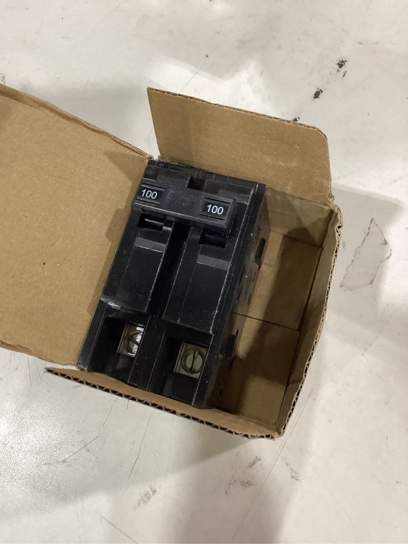 Condition photo showing New/Like New for 100 amp 2 pole breaker,replace for hom2100 circuit breaker,100 amp 2 pole,120/240v,compatible with most load centers.plug-in circuit breaker,thehermal magnetic protection,5 year warranty