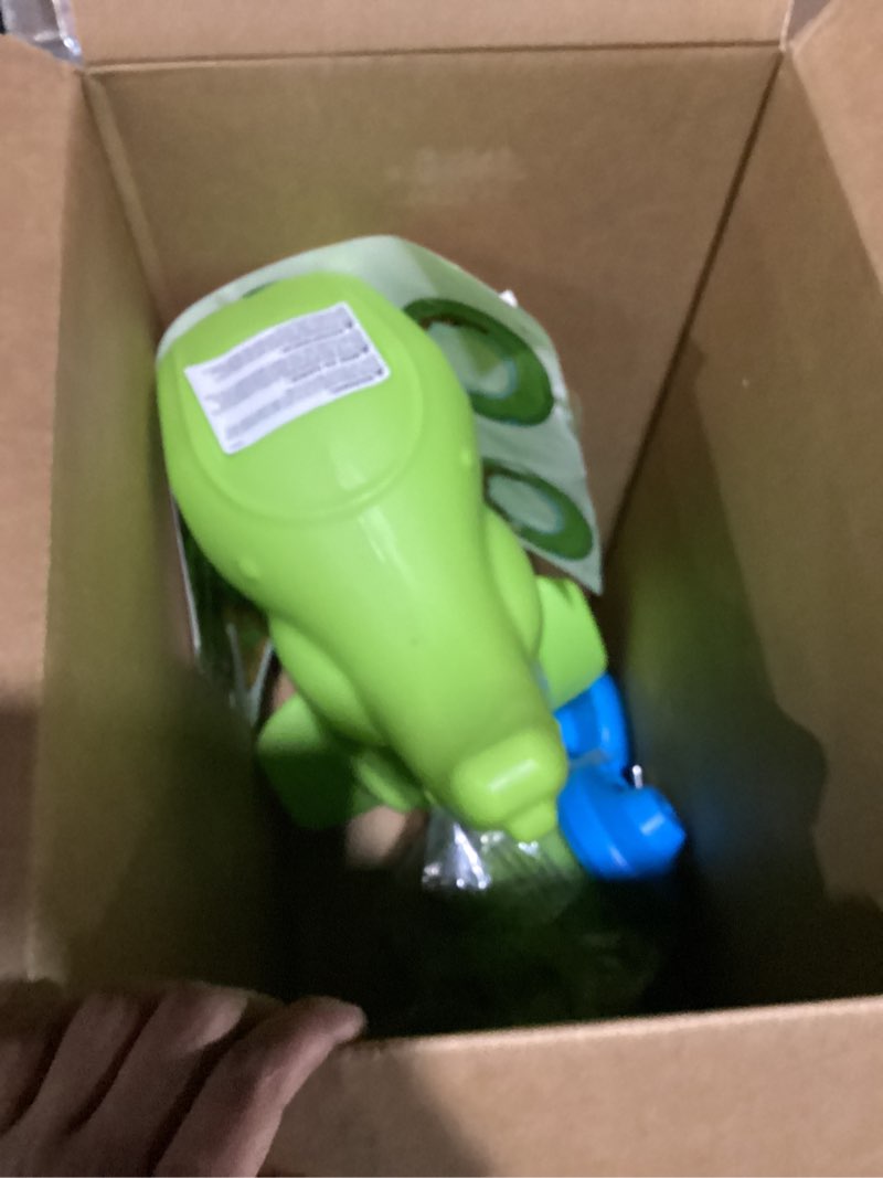 Condition photo showing Good Condition for step2 dino dash kids push car, foot powered ride on toy, practice balance with 4 wheels, track not included, made of durable plastic, max weight 50 lbs., for toddlers 2-5 years old, green