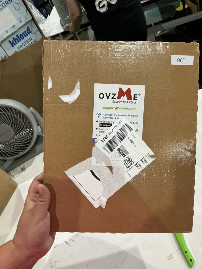 Condition photo showing New/Like New for ovzme 2 panels solid color orange sheer curtains 96 inches long, elegant window voile panels/draperies/treatment for living room & sliding glass door, 2 panels = 84" w, each 42" wx96 l orange 42"w x 96"l (pack of 2)