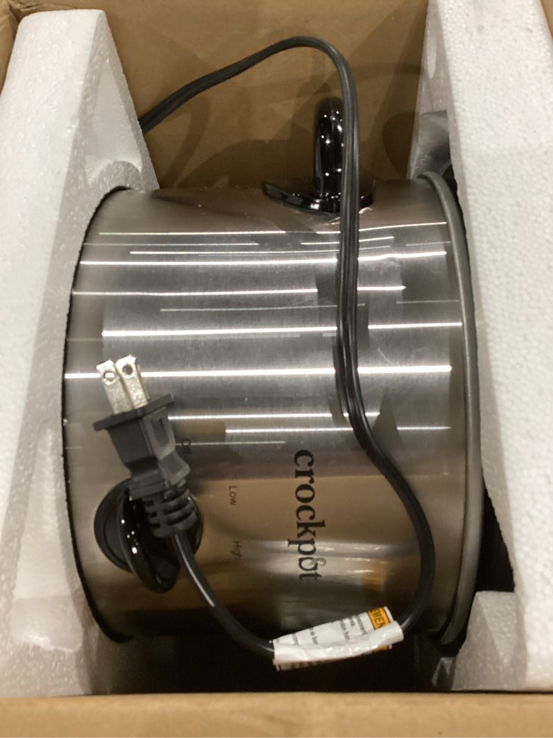 crock-pot 3-quart manual slow cooker, serves 3+ people, great for small meals, dips, & sides; removable stoneware is oven & dishwasher safe, stainless steel 3qt stainless steel