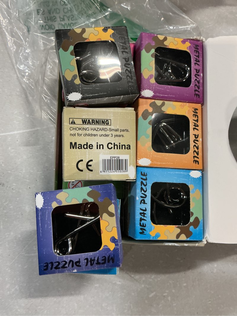 Condition photo showing Good Condition for ahyuan 24 pack metal puzzles brain teaser iq wire metal puzzles for adults kids teenagers gifts fidget toys educational puzzle games toys magic trick toy party favors for kids adults challenge