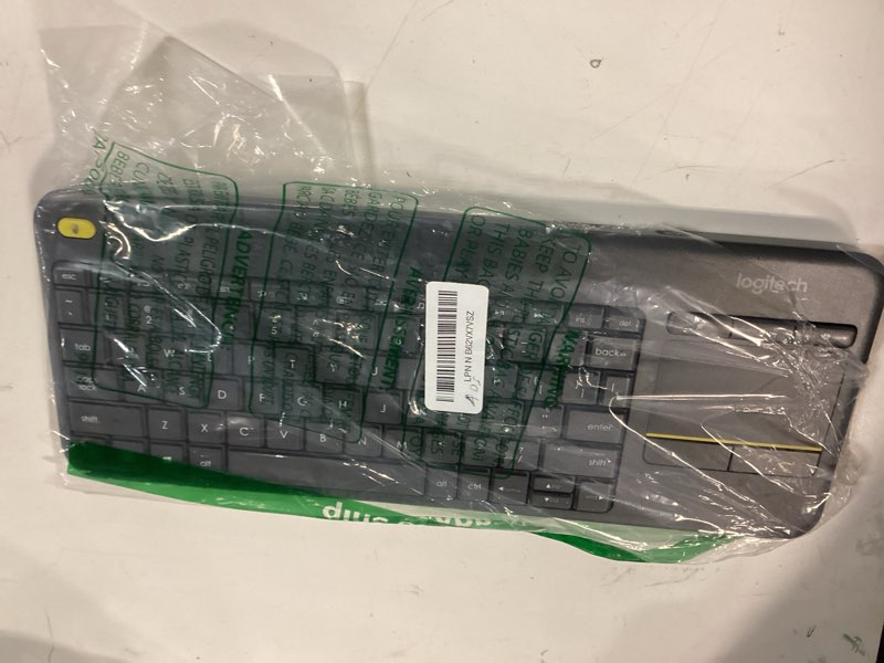 Condition photo showing Good Condition for Logitech K400 Plus Wireless Touch TV Keyboard with Easy Media Control and Built-in Touchpad, HTPC Keyboard for PC-Connected TV, Windows, Android, ChromeOS, Laptop, Tablet - Black PLUS Floral