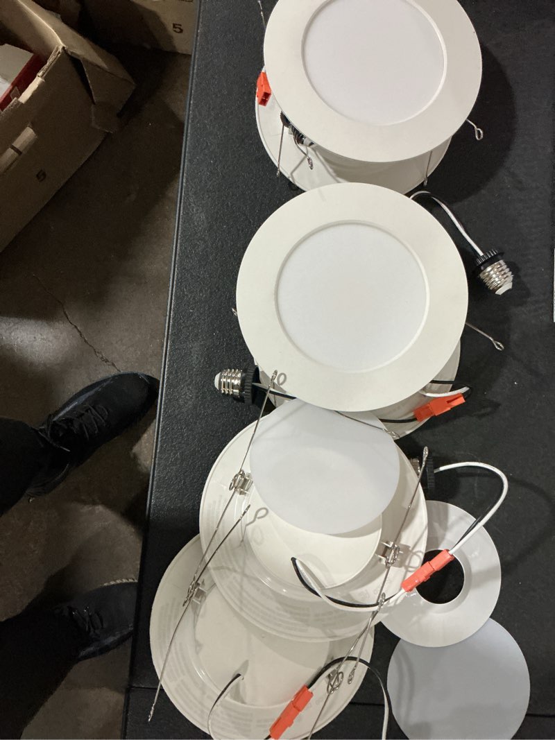 Condition photo showing As Is for halo white 6 in. w led recessed downlight 8.75 w