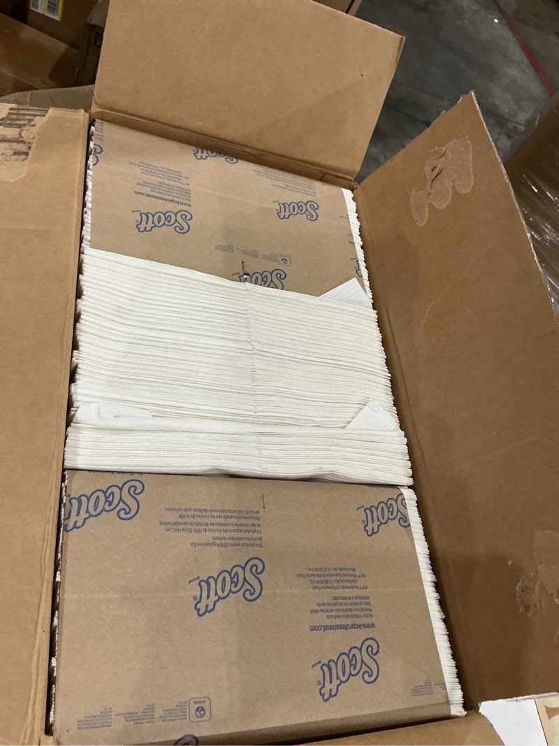 Condition photo showing Good Condition for scott professional essential c-fold folded paper towels, bulk (01510), fast-drying absorbency pockets, 13.15"x10.125" towel, white (200 sheets/pack, 12 packs/case, 2,400 sheet total) 200 count (pack of 12)