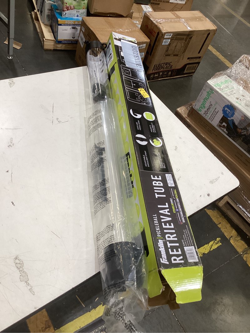 Condition photo showing As Is for franklin sports pickleball, tennis + padel ball hopper tubes - (15) tennis/padel ball + (13) pickleball picker upper tubes - quick pickup + storage - balls not included pickleball retriever tube - pickleball