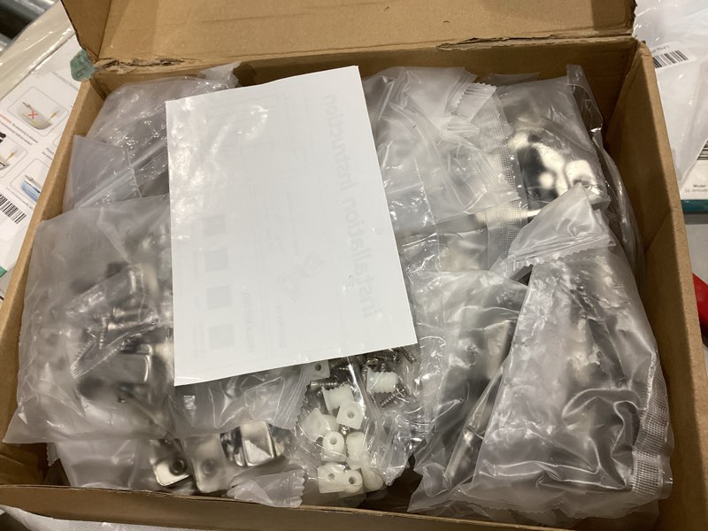 Condition photo showing Good Condition for Furniware 50 Pieces 1/4" Small Overlay Concealed Face Frame Hinges, 105° Open Angle 4 Level Soft Close Screw On Compact Cabinet Hinge,for Face Frame Door, Soft Close On/Off Switch, Self Closing 1/4 Inch 50 Pieces