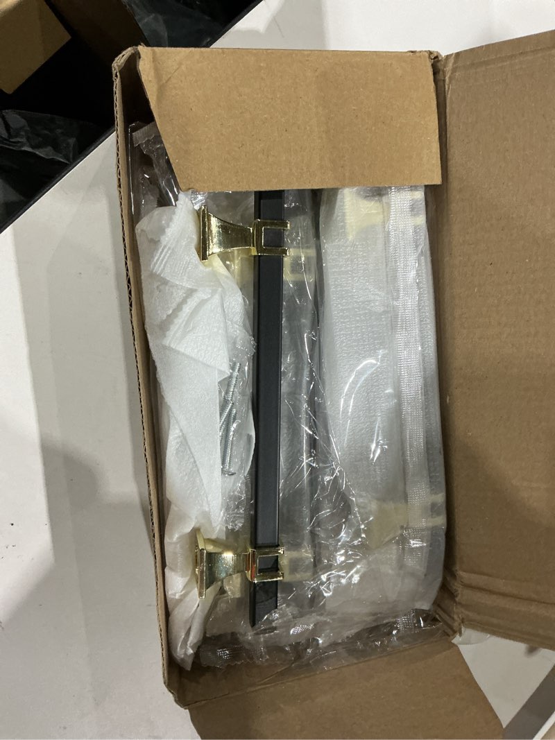 Condition photo showing Good Condition for 9build 10 pack 5 inch cabinet pulls matte black kitchen cabinet handles cabinet hardware kitchen handles for cabinets black pulls t bar drawer handle 5"/128mm 10 pack pull gold-black