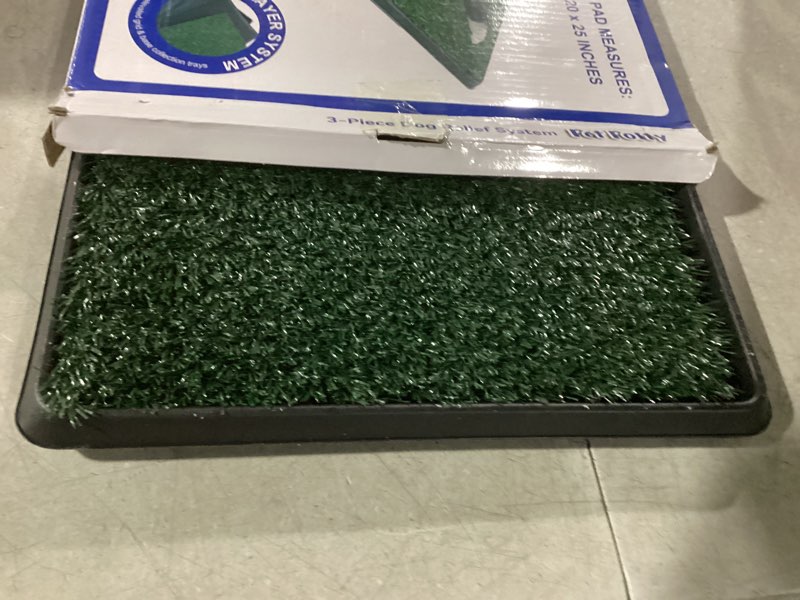 Condition photo showing Good Condition for FluffyDream Artificial Grass for Dog Potty – 20 x 25 inch,Strong Absorbency Grass Pad with Tray, Dog Potty Training Pad Litter Box with Grass
