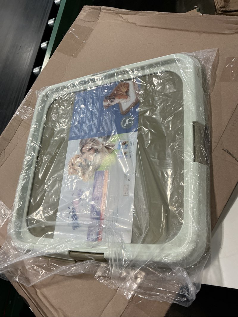 Condition photo showing Good Condition for pawise dog training pee pad holder tray, indoor puppy potty pee pad floor tray dog toilet, 24''x24', large without pads